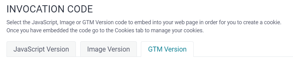 GTM implementation of retargeting invocation code